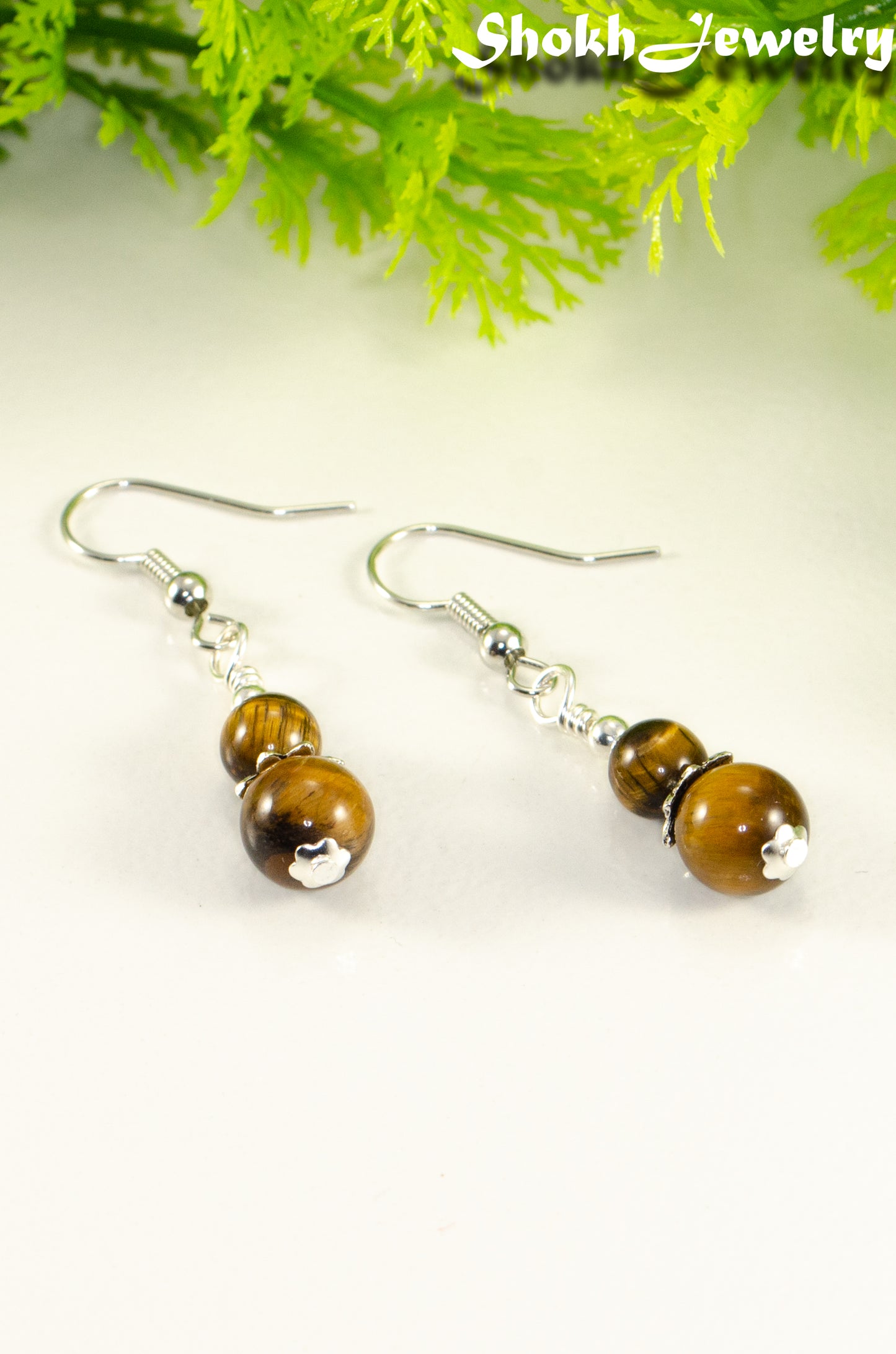 Small Tiger's Eye Earrings.