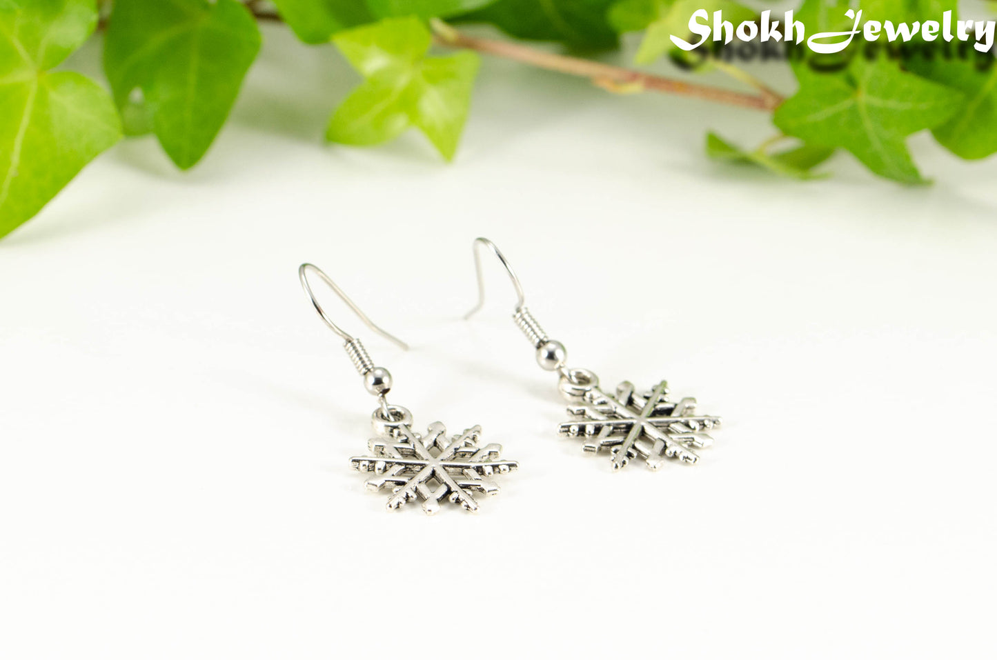 Christmas Snowflakes Charm Earrings.