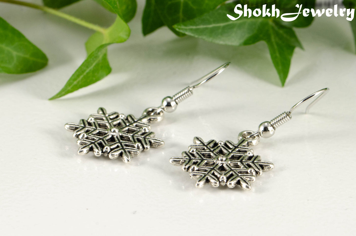 Christmas Snowflakes Charm Earrings.