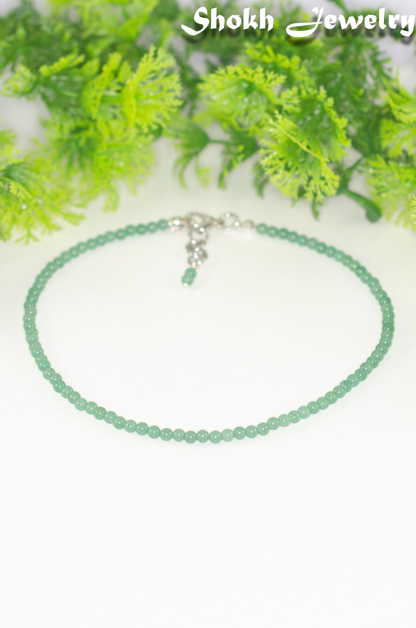 3mm Green Aventurine Crystal Choker Necklace
