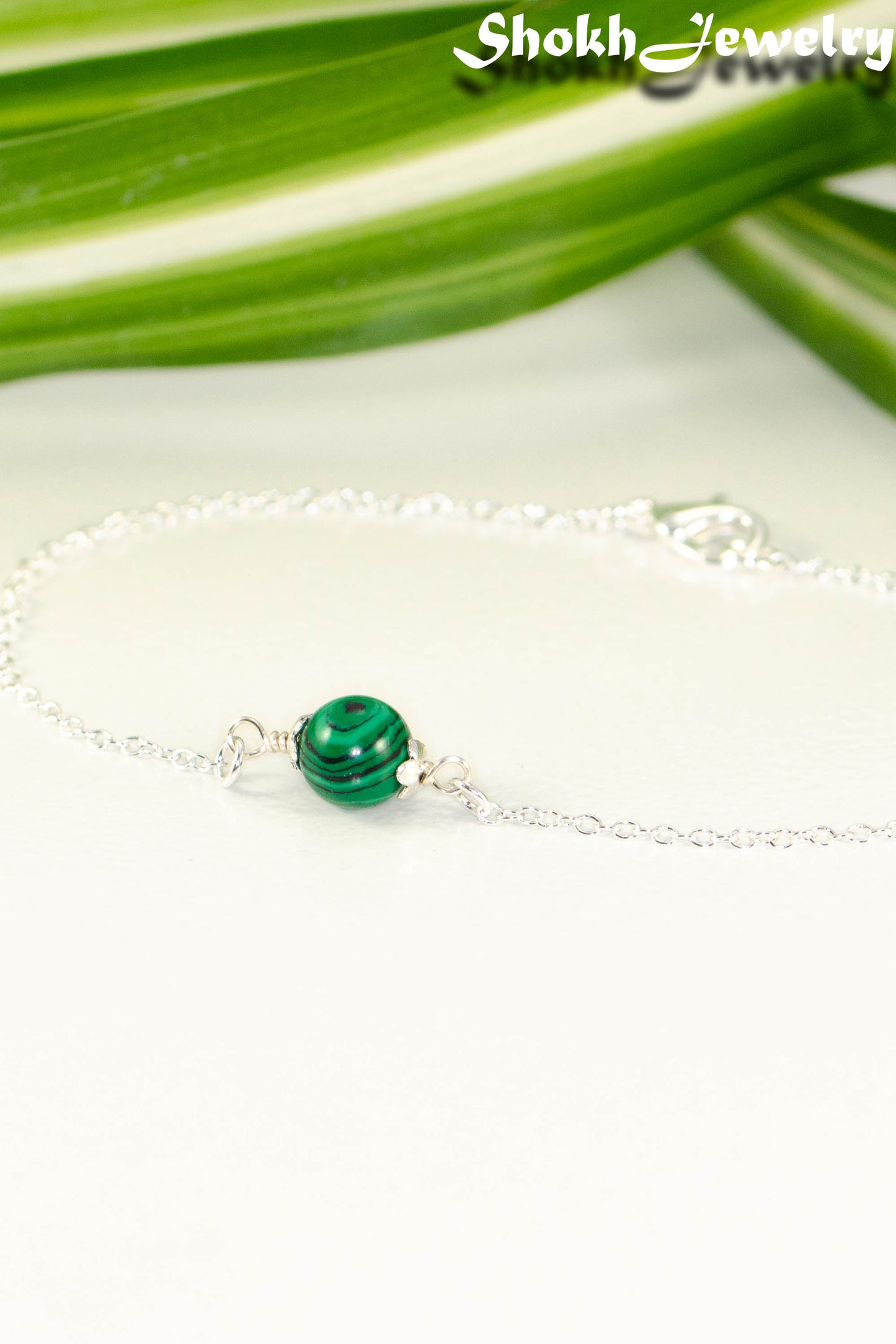Minimal Malachite Bracelet.