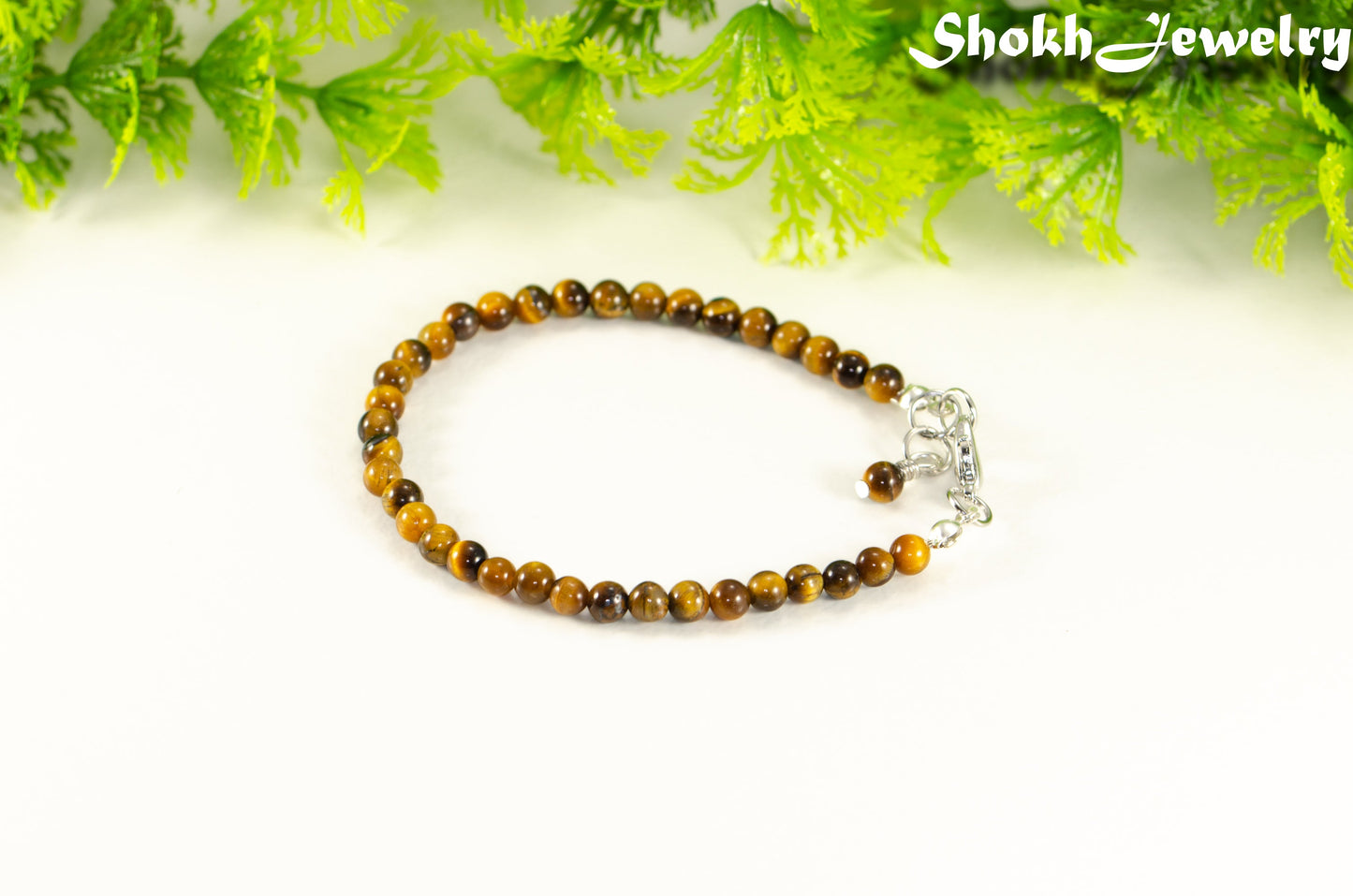 4mm Tiger's Eye anklet for women/men