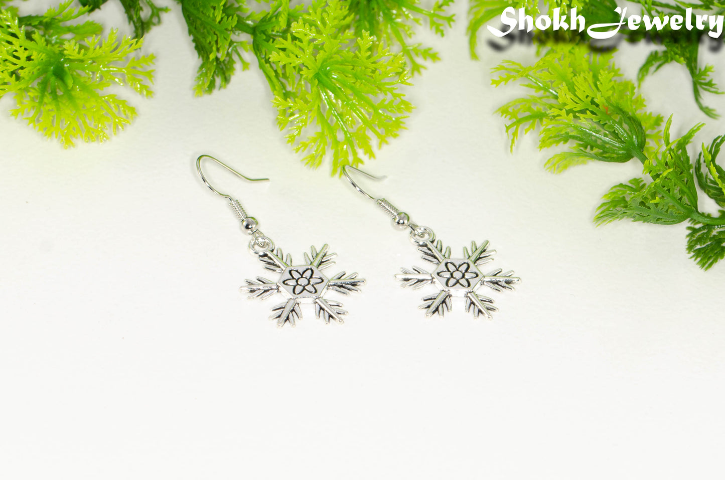 Christmas Snowflakes Charm Earrings.