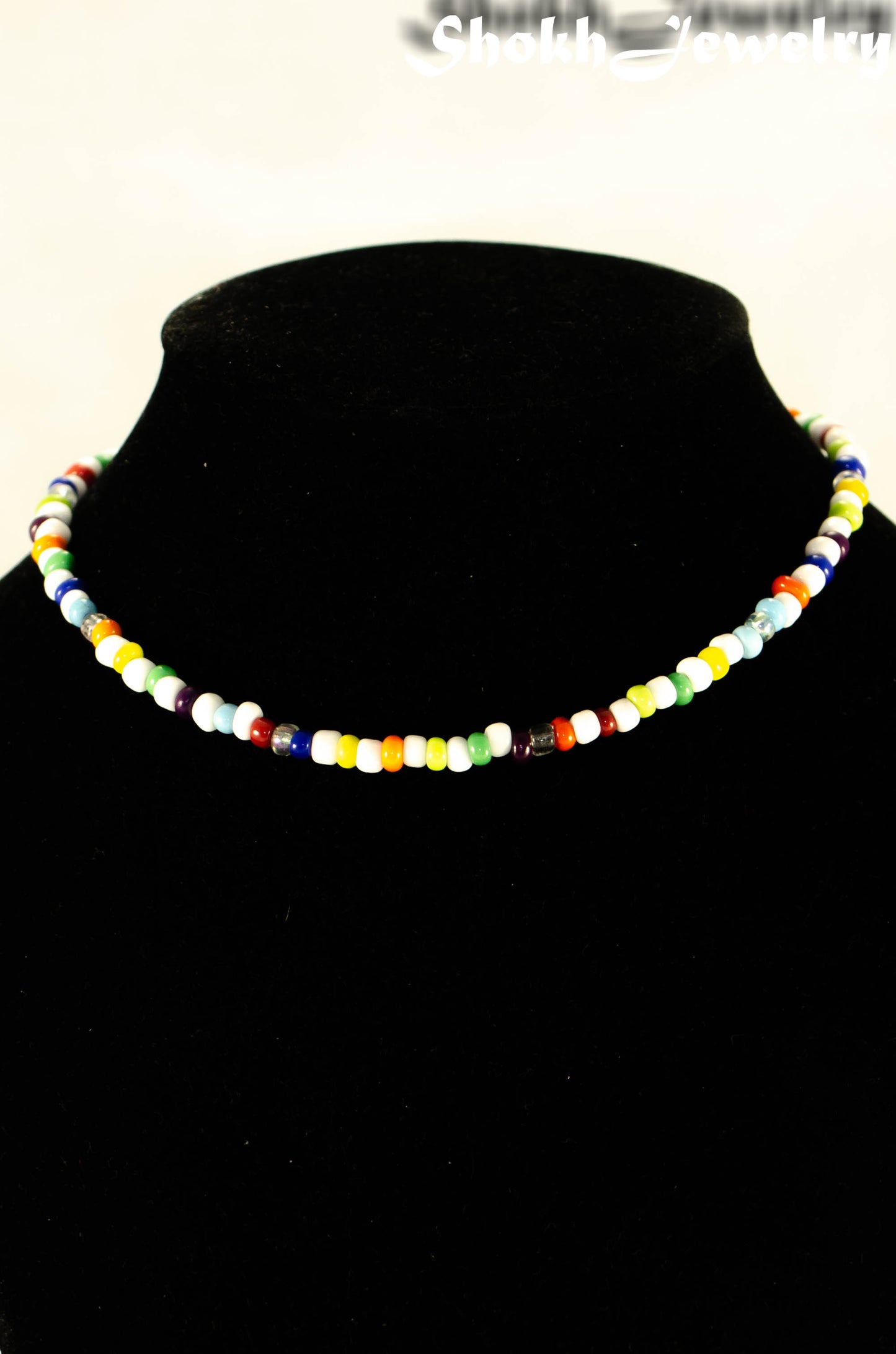 Multicolour Seed Bead Choker Necklace.