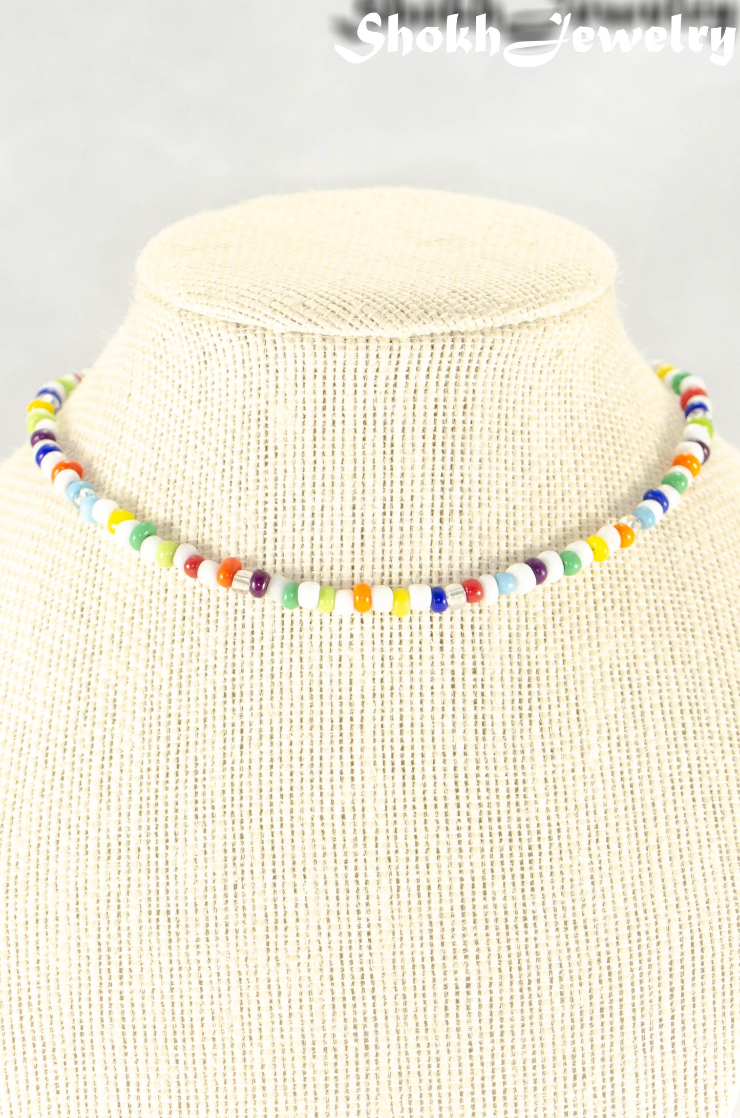 Multicolour Seed Bead Choker Necklace.
