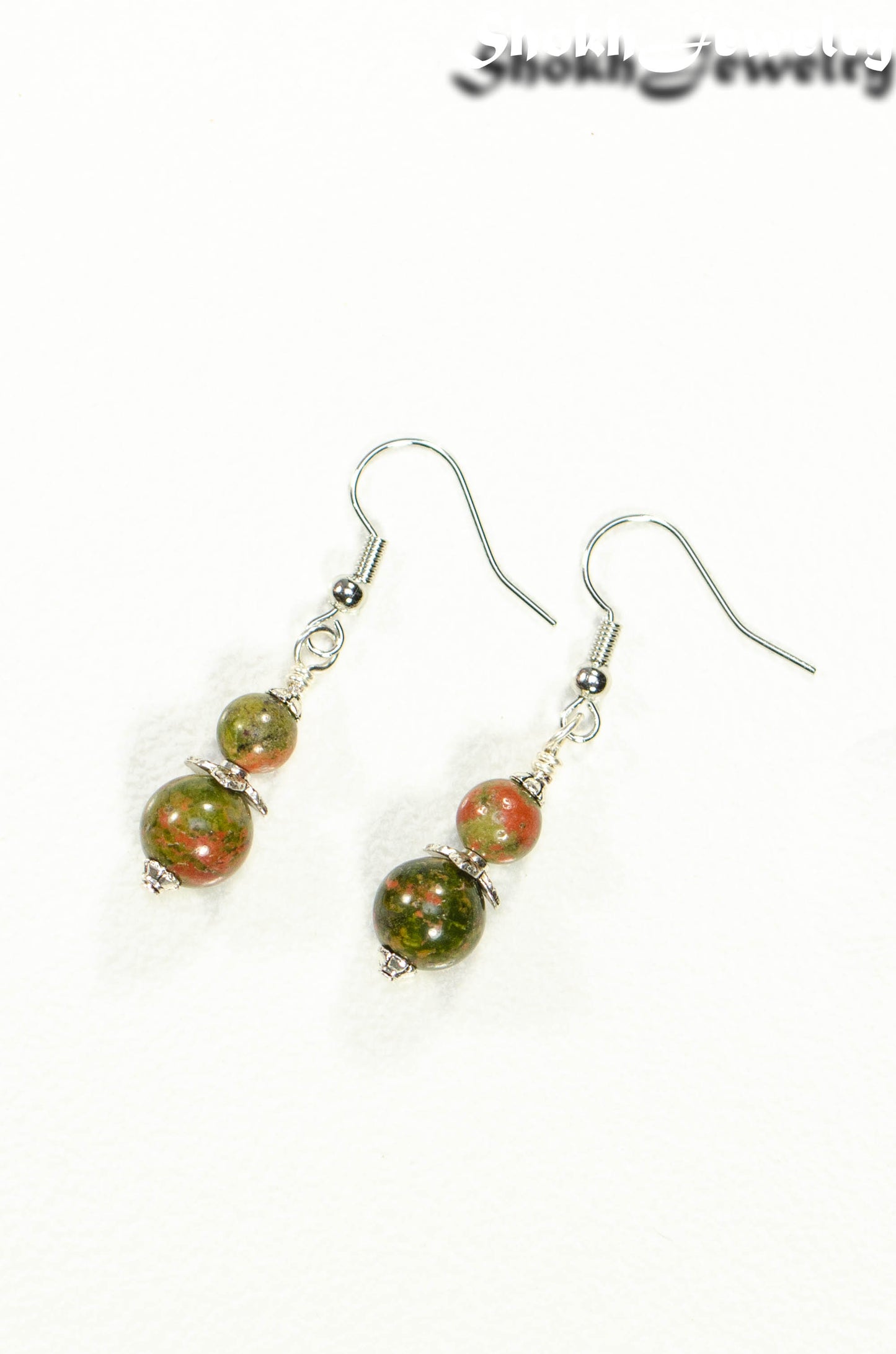 Small Unakite Jasper Earrings
