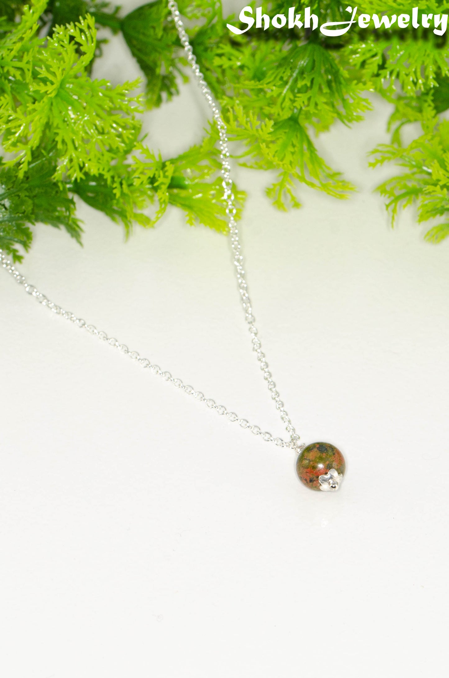 Dainty Unakite Jasper Choker Necklace