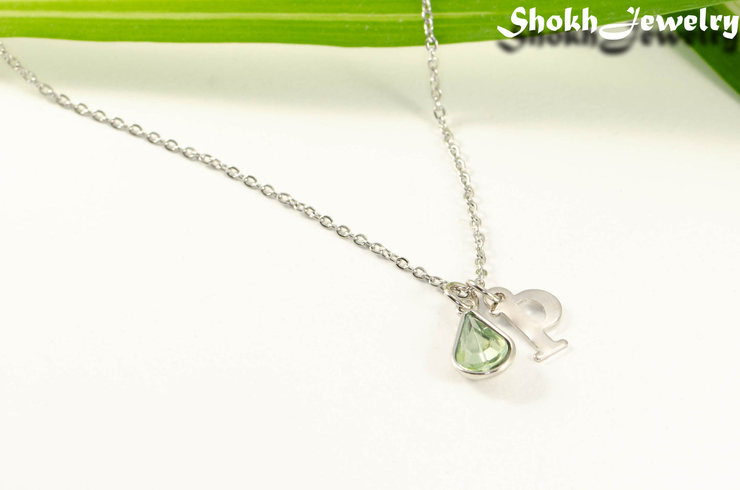 Personalized August Birthstone Choker Necklace