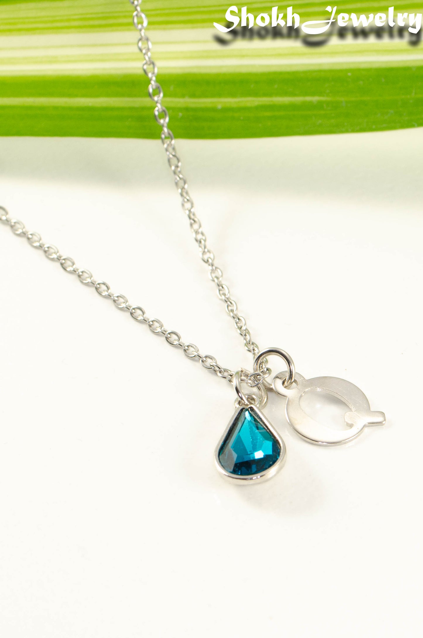 Personalized December Birthstone Choker Necklace
