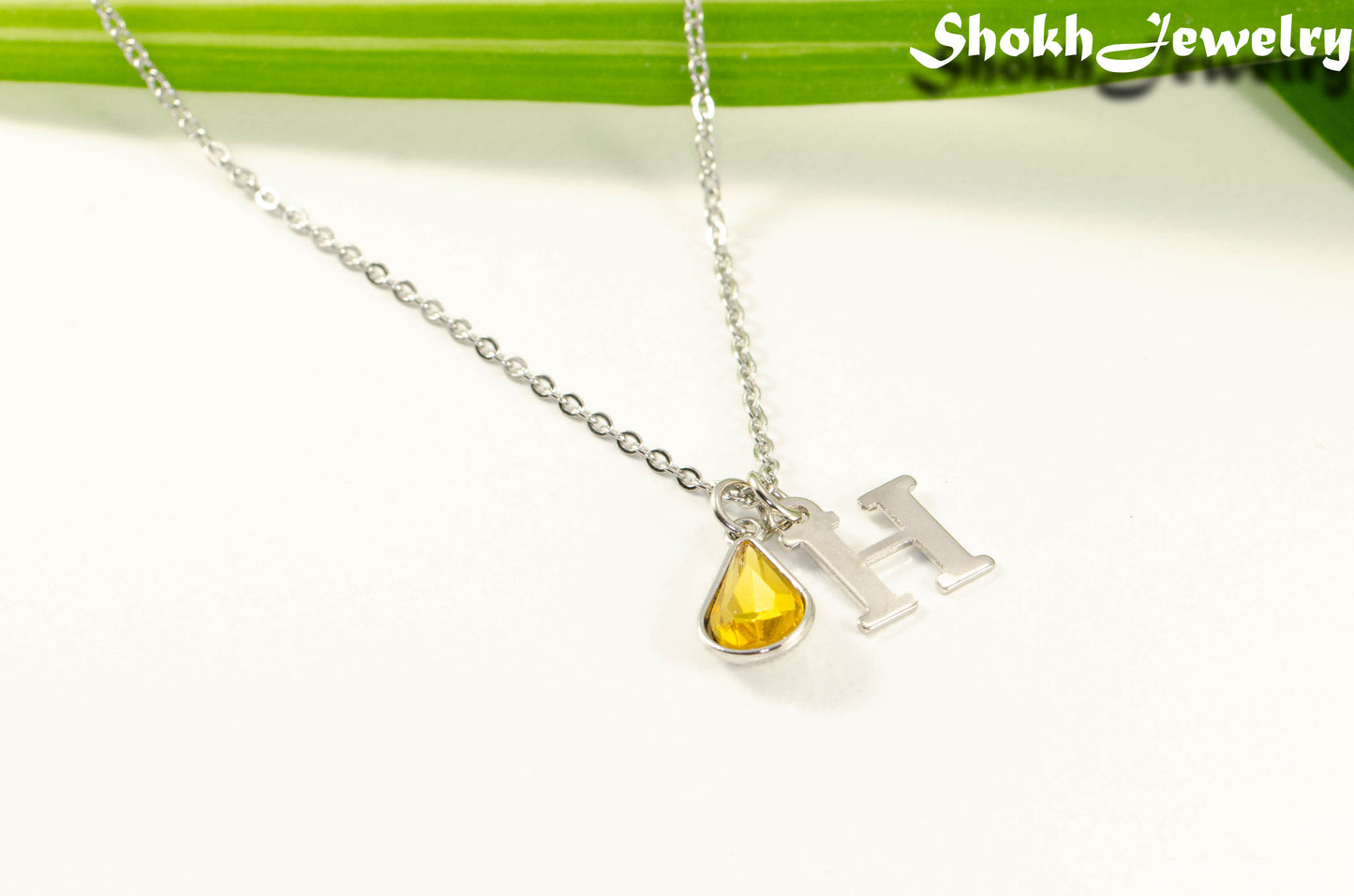 Personalized November Birthstone Choker Necklace