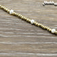 Top view of Freshwater Pearl and Gold Seed Bead Anklet.