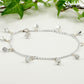 Sparkly Glass Crystal Dangle and Chain Anklet for women.