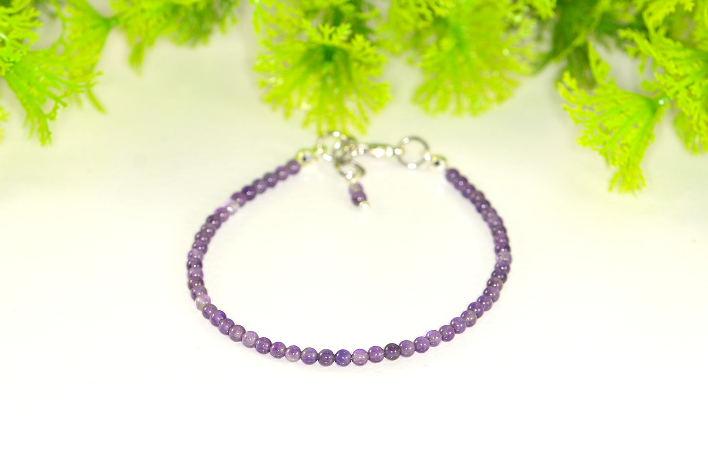 3mm Amethyst Bracelet for women.