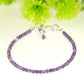 Close up of 3mm Amethyst Bracelet with Clasp.