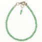 Top view of 3mm Green Aventurine Anklet.