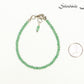 3mm Green Aventurine Anklet beside a dime.