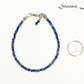 3mm Lapis Lazuli Anklet beside a dime.