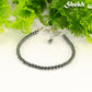 Unisex 3mm Natural Hematite Anklet  for men/women.