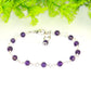 4mm Amethyst Link Bracelet with clasp.