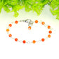 4mm Carnelian Link Bracelet with clasp.