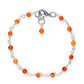 Top view of 4mm Carnelian Link Bracelet.