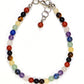 Top view of 4mm Chakra Gemstone Anklet.