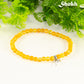 4mm Natural Yellow Citrine Bracelet with Initial.