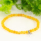 Close up of 4mm Citrine Bracelet with Initial.