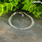 4mm Clear Quartz Anklet with Clasp for women.