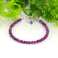 4mm Faceted Ruby Anklet for women.