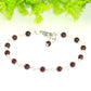 Close up of 4mm Garnet Link Bracelet.