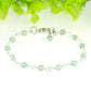 Close up of 4mm Green Aventurine Link Bracelet.