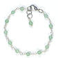 Top view of 4mm Green Aventurine Link Bracelet.