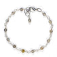 Top view of 4mm Labradorite Link Chain Bracelet.