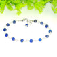 4mm Lapis Lazuli Link Chain Bracelet with clasp.