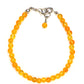 Top view of 4mm Natural Citrine Anklet.