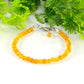 4mm Natural Citrine Anklet for women.