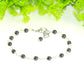 4mm Natural Hematite Link Chain Bracelet with clasp.