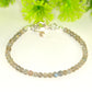 Close up of 4mm Natural Labradorite Bracelet with Clasp.