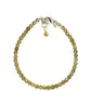 Top view of 4mm Natural Labradorite Bracelet with Clasp.