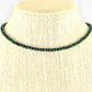 4mm Natural Malachite Choker Necklace displayed on a bust.