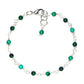 Top view of 4mm Natural Malachite Link Bracelet.