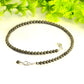 4mm Natural Pyrite Crystal Choker Necklace with clasp and a cute little dangle.