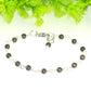 Close up of 4mm Natural Pyrite Link Bracelet .