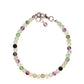 Top view of 4mm Natural Rainbow Fluorite Bracelet with Clasp.