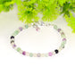 4mm Natural Rainbow Fluorite Bracelet with Clasp