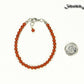4mm Natural Red Jasper anklet with Clasp beside a dime.
