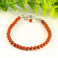 Close up of 4mm Natural Red Jasper anklet with Clasp.
