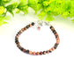 4mm Natural Rhodonite Bracelet with Clasp.