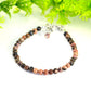 Close up of 4mm Natural Rhodonite Bracelet with Clasp.